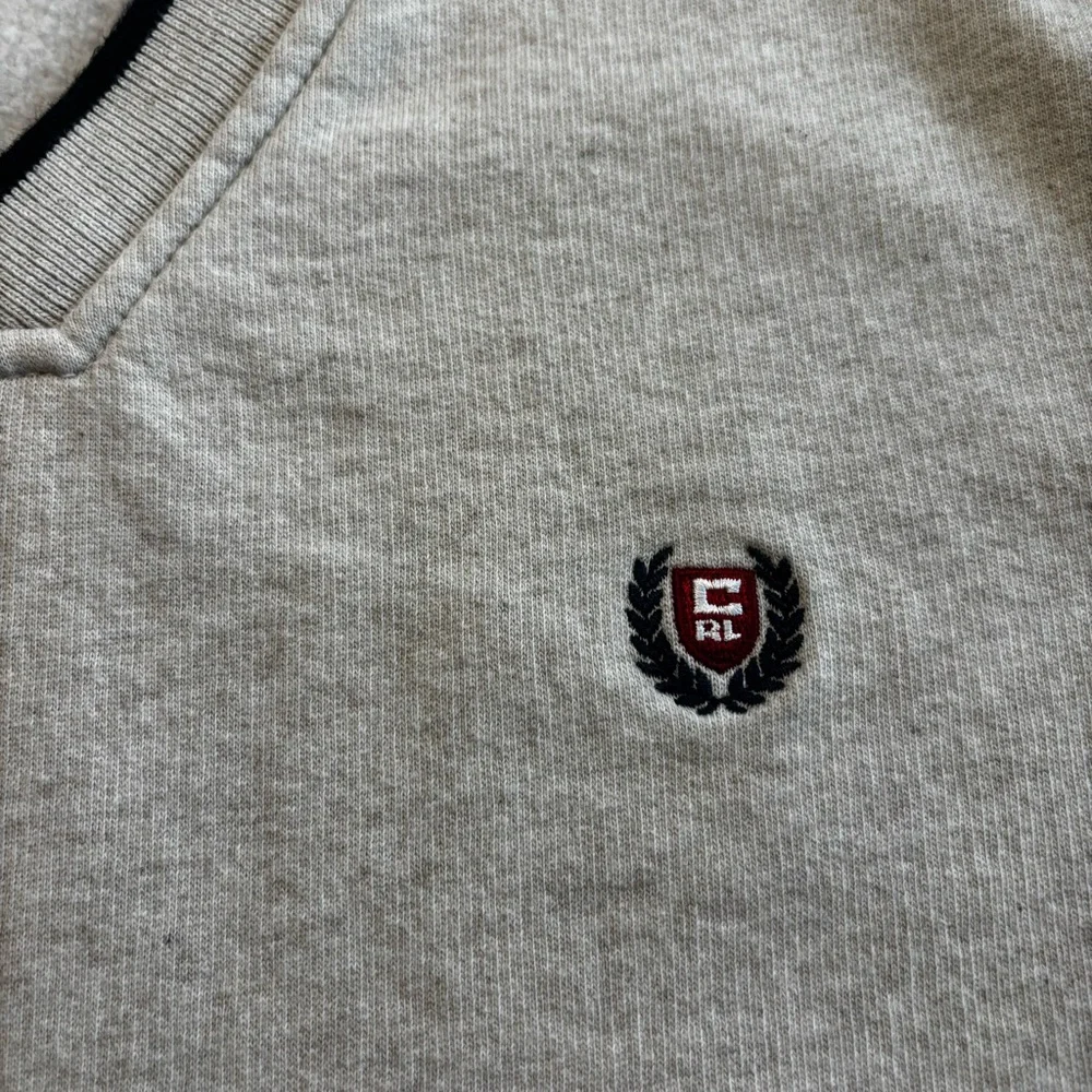 Ralph Lauren Chaps Golf Vest Fleece Lining Beige‎ V-Neck Logo Leisure Men’s L